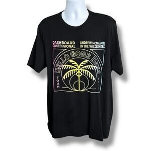 Dashboard Confessional Andrew McMahon Hello Gone Days Tour T-shirt Black 2XL